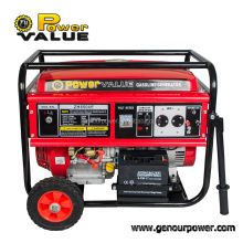 Gasoline engine 15 hp 6.5kv gasoline generator 6.5kw with key start handle wheel